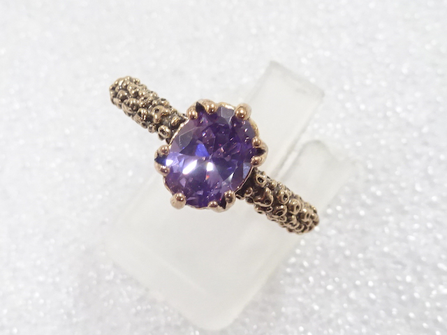 COLORED STONE FASHION RING / JP SIZE 17.5